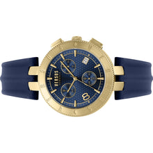 Laden Sie das Bild in den Galerie-Viewer, Versus by Versace Herren Uhr Armbanduhr Logo Gent VSP763018 Leder